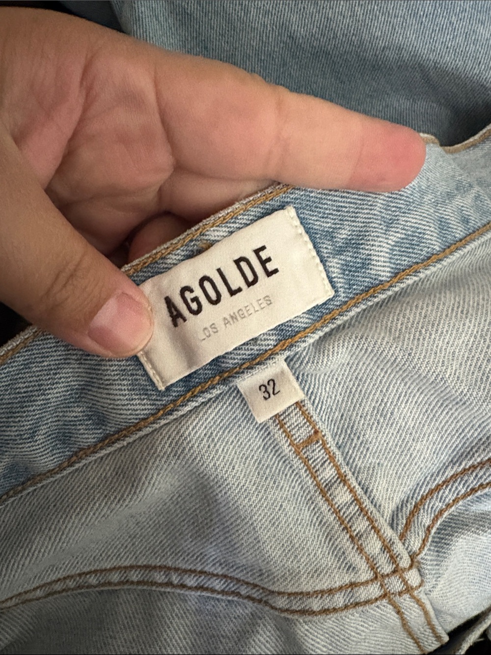 Agolde 90’s Denim Jeans Light Wash Size 32 Crop Mid Rise Loose Straight Leg Jean - Picture 3 of 9